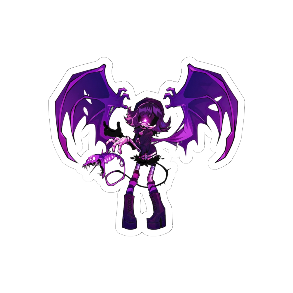 Murder Drones Uzi Doorman Sticker | Glitchy Portrait Vinyl Decal