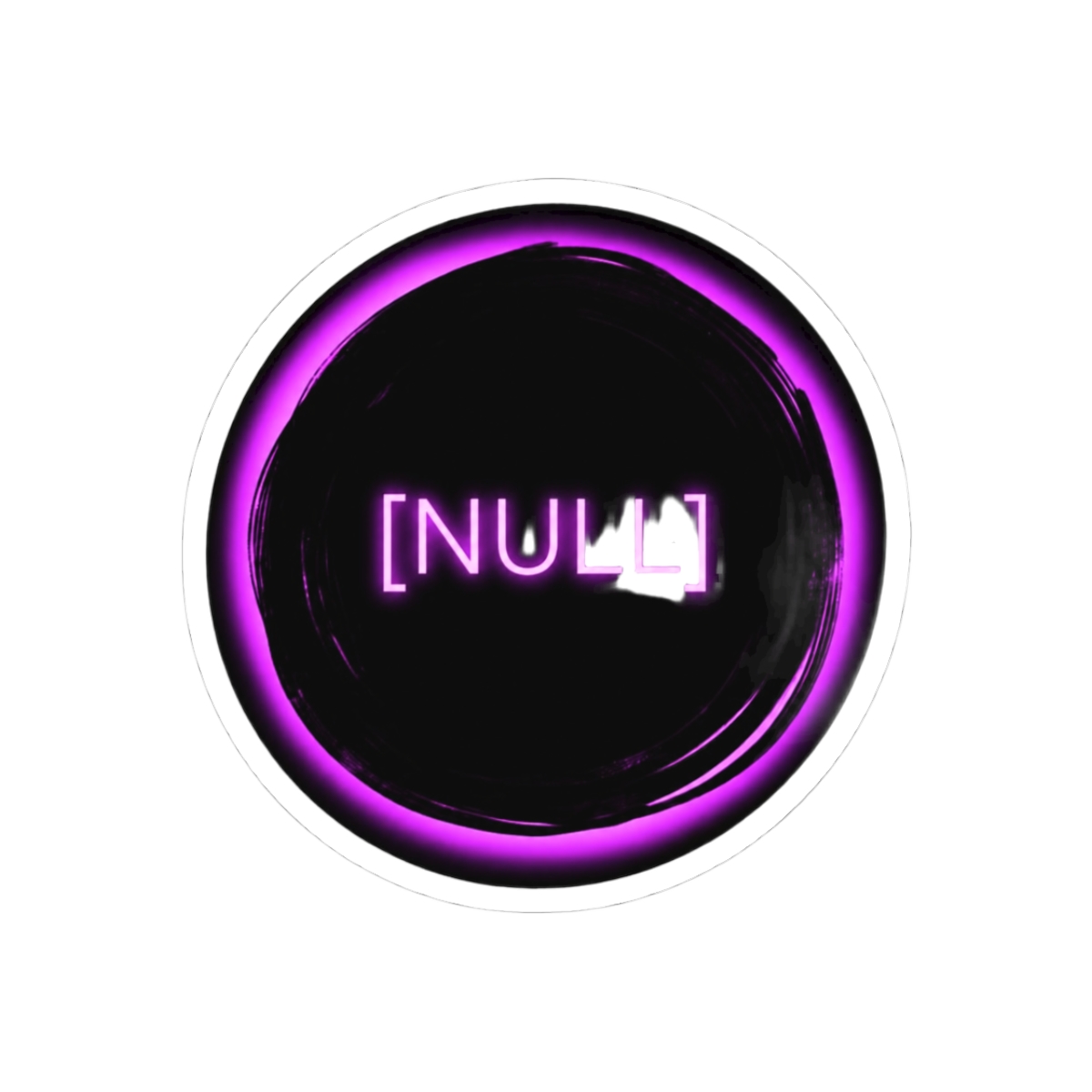 Absolute Solver Purple NULL Sticker | Bold Glitch Vinyl Decal