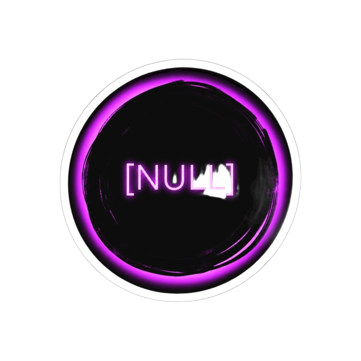 Absolute Solver Purple NULL Sticker | Bold Glitch Vinyl Decal - alternate angle 1, merchandise