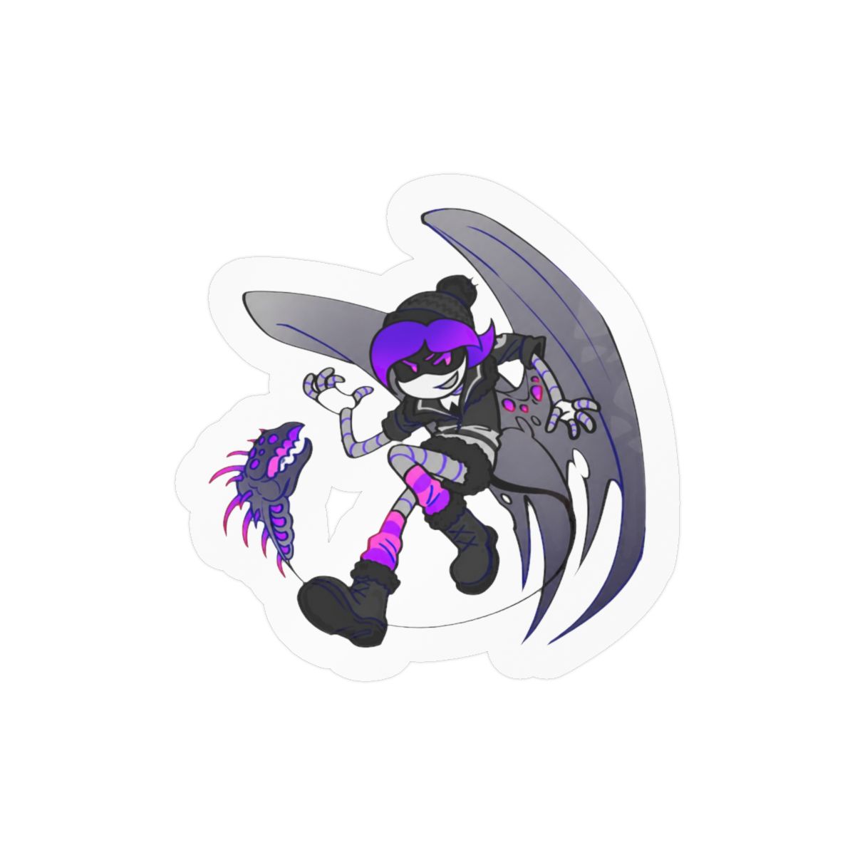 Uzi Is Awesome Bold Typography Sticker | Rap Fan Vinyl Decal - alternate angle 1, merchandise