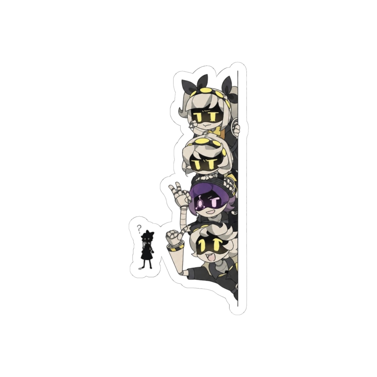 Murder Drones Cyn N Uzi Stickers | Cute Chaotic Fandom Vinyl Decals - alternate angle 2, merchandise