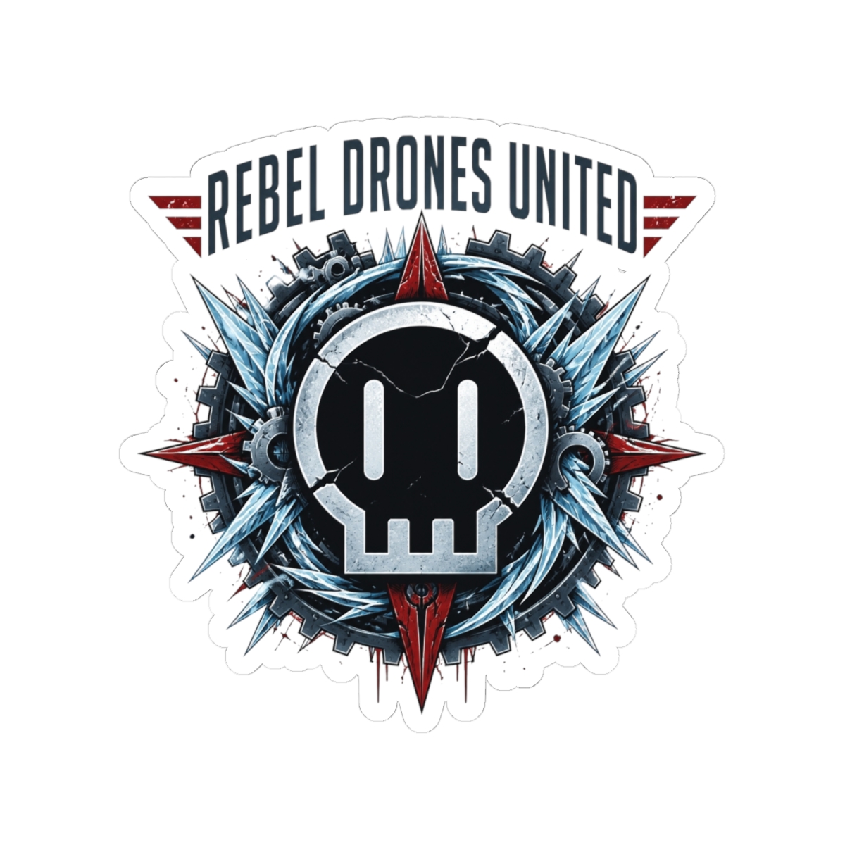 Murder Drones "Rebel Drones United" Sticker - alternate angle 2, merchandise