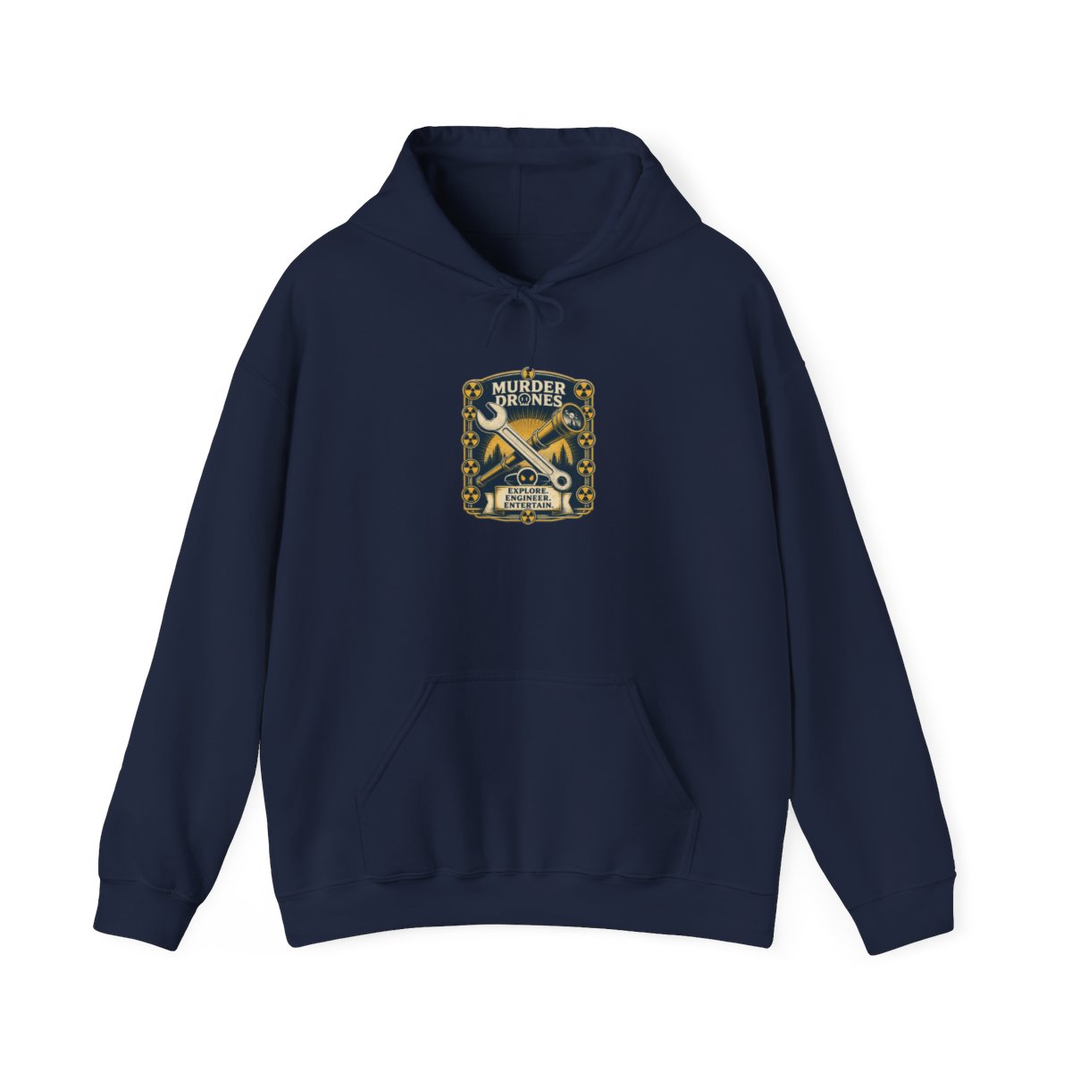Murder Drones "Explore. Engineer. Entertain." Hoodie - alternate angle 5, merchandise