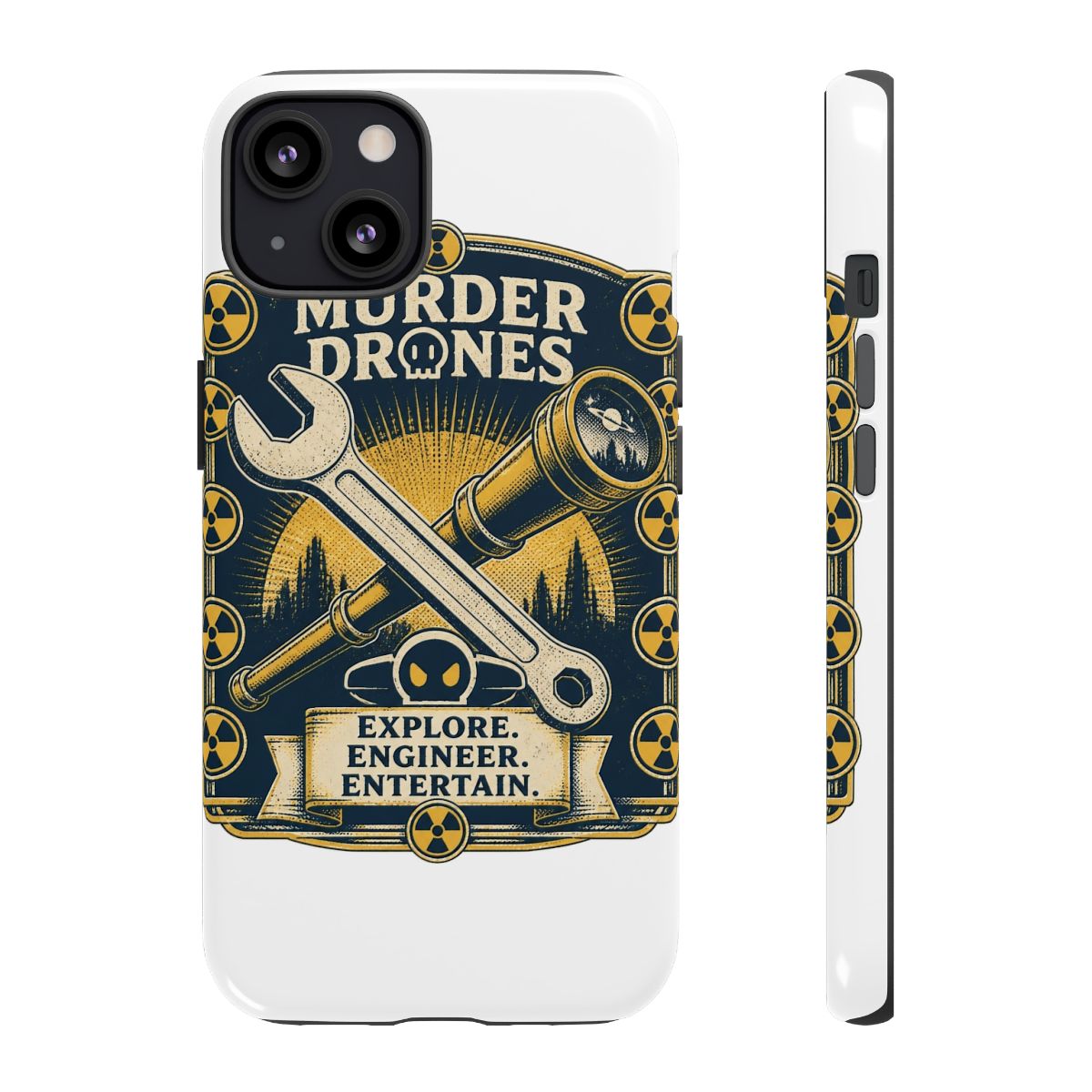 Murder Drones "Explore. Engineer. Entertain." Phone Case